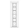 Hung Window
3-over-3 stacked vertical
Unit Dimension 15" x 71"
7/8" SDL